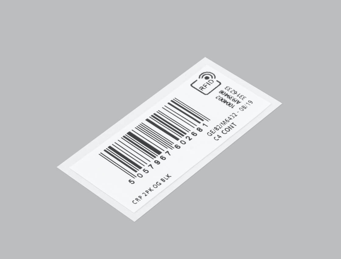Heat transfer and size labels for footwear industry