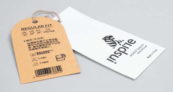 brand identification labels and tags