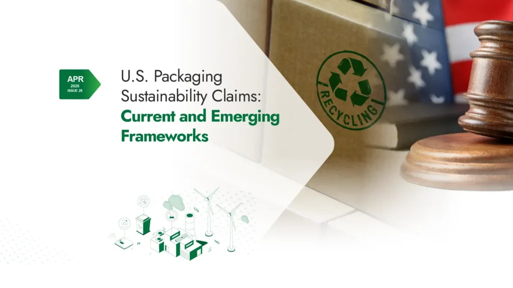SML Sustainability Insights #28 featuring US packaging sustainability claims, PACK Act, RMAA and regulatory frameworks on recyclable packaging